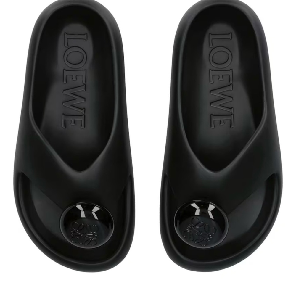 LOEWE x Paula’s Ibiza Foam Bubble Slides – Black – Size 35